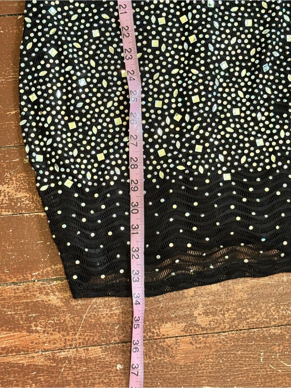 Nova Black Rhinestone Mesh Bodycon Mini Dress Size Small Party Club - Picture 7 of 9